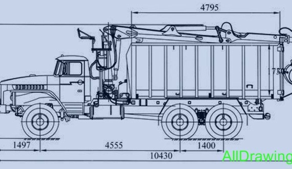 Урал 4320 (Металловоз) чертежи (рисунки) грузовика